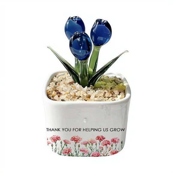 Personalized Eternal Tulip in Glass Dome, Artificial Flower Decor for Mom's Birthday, Everlasting Tulip Keepsake for Mother's Day, Unique Floral Night Light Gift for Grandma, Wife, and Women, Anniver