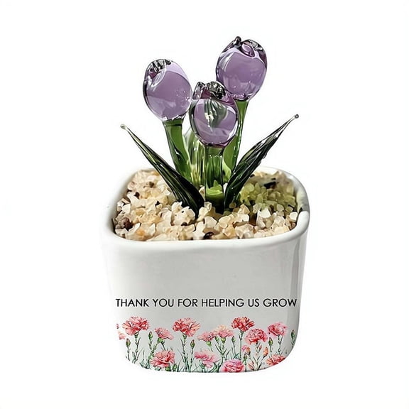 Personalized Eternal Tulip in Glass Dome, Artificial Flower Decor for Mom's Birthday, Everlasting Tulip Keepsake for Mother's Day, Unique Floral Night Light Gift for Grandma, Wife, and Women, Anniver