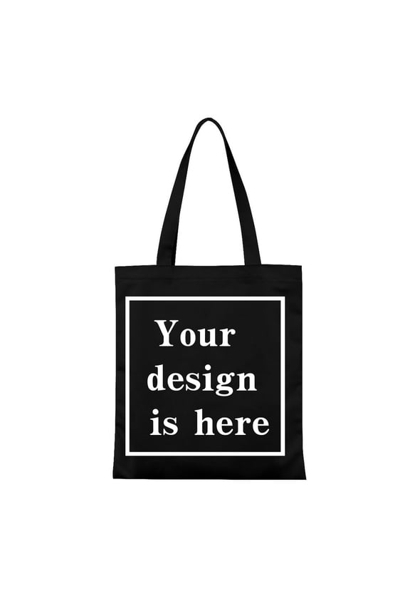 Personalized Everyday Canvas Tote Bag Custom Name Photo Daily Carry