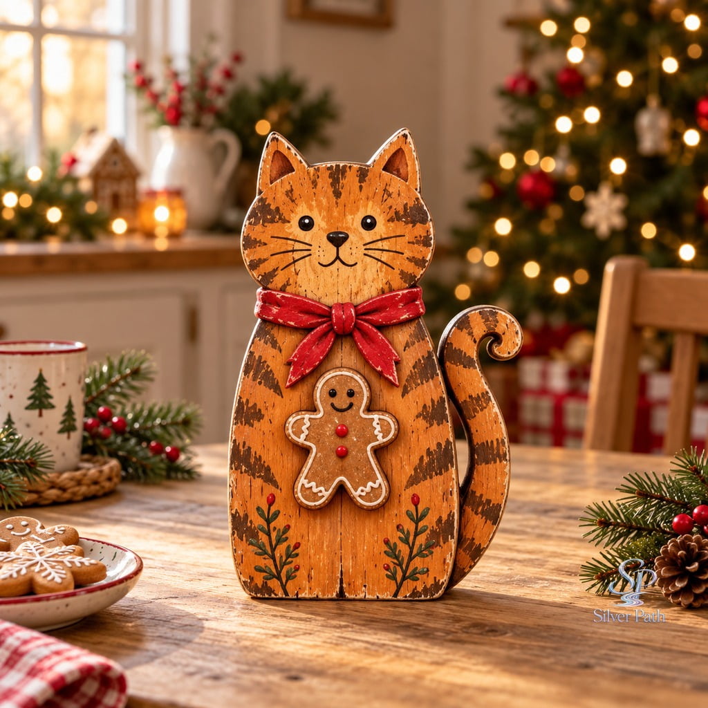 Personalized Exotic Shorthair Cat Wooden Block 3 Layer Gingerbread ...