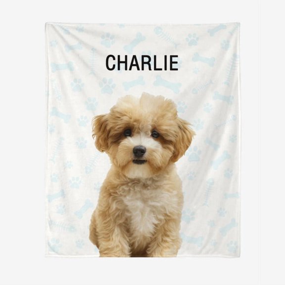 Personalized Face Christmas Tree Fleece Blanket,Custom Family Gift