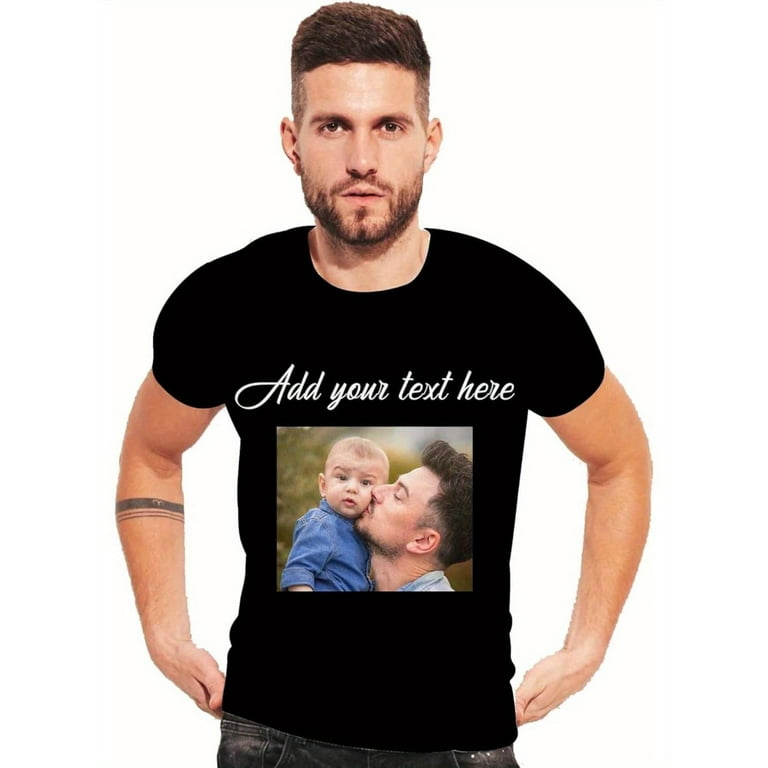 Personalized Face T Shirt for Men Custom Printed Picture with