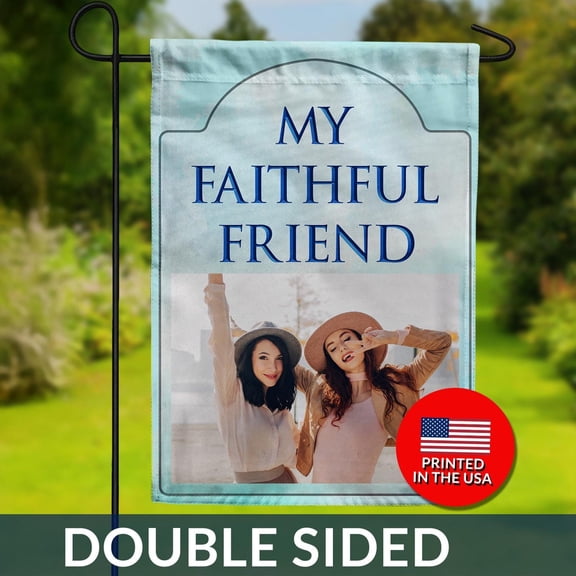 Personalized Faithful Friend Double Sided Flag Custom Pet Memorial Photo Frame 1