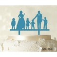 thumbnail image 1 of "Personalized Family Cake Topper Custom Silhouette Wedding Cake Topper Cake Decorations Option Available 6""-7"" Inches Wide", 1 of 1