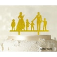 thumbnail image 1 of "Personalized Family Cake Topper Custom Silhouette Wedding Cake Topper Cake Decorations Option Available 6""-7"" Inches Wide", 1 of 1