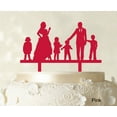 thumbnail image 1 of "Personalized Family Cake Topper Custom Silhouette Wedding Cake Topper Cake Decorations Option Available 6""-7"" Inches Wide", 1 of 1
