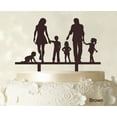 thumbnail image 1 of Personalized Family Cake Topper Custom Silhouette Wedding Cake Topper Cake Decorations Option Available 6"-7" Inches Wide, 1 of 1