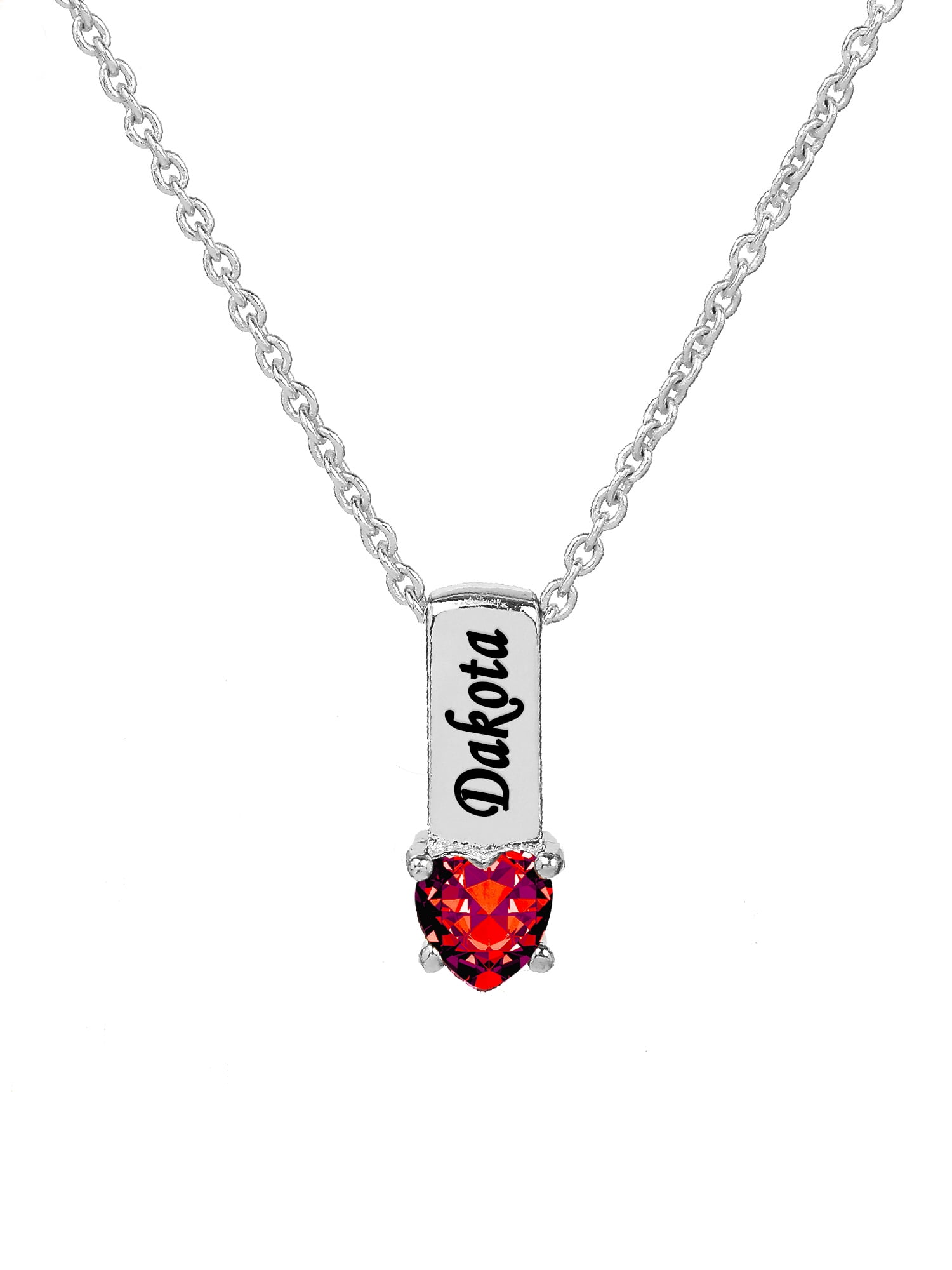 Personalized Family Charm Pendant with Up to 6 Heart-Shaped Birthstones