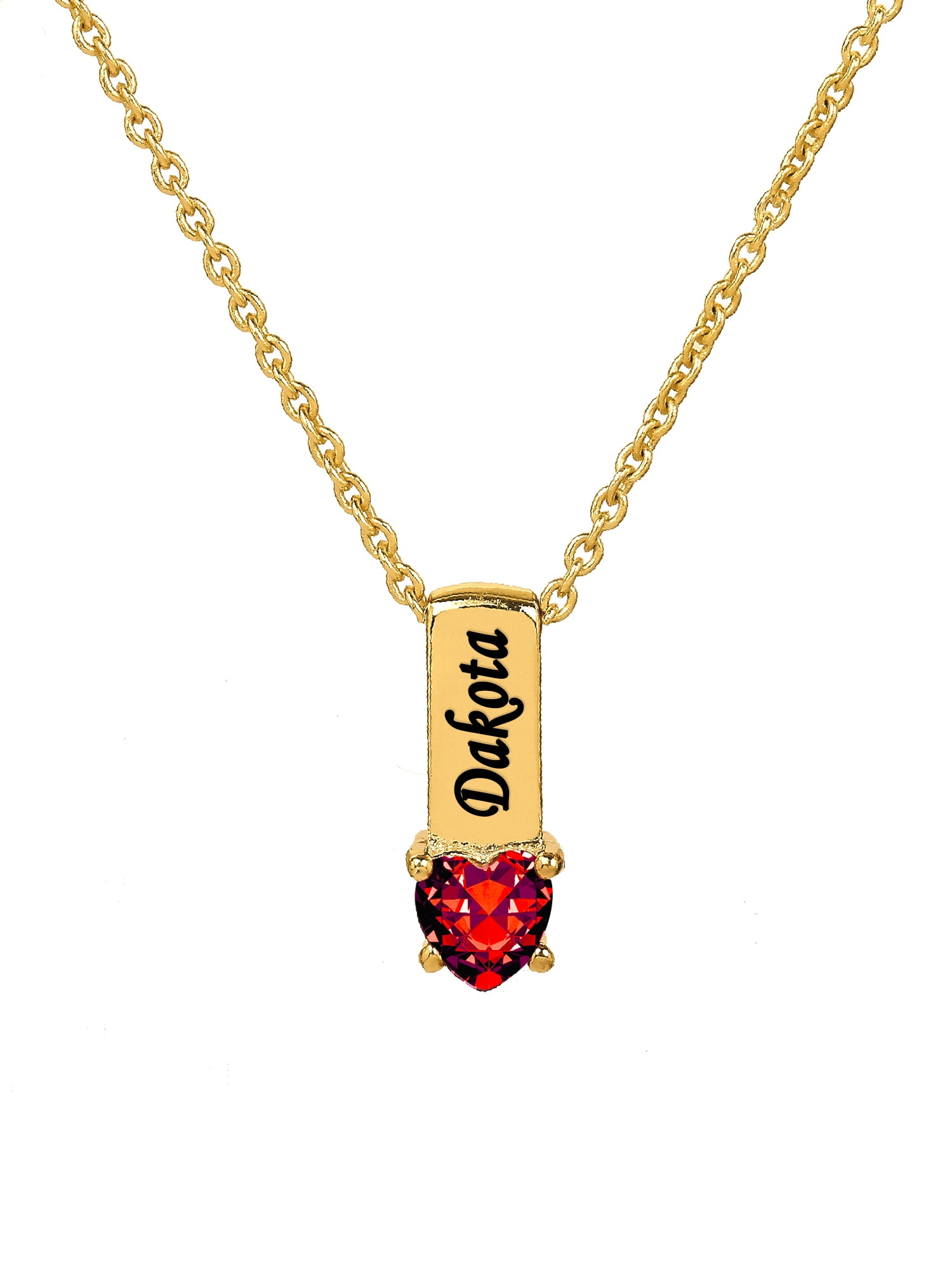 Personalized Family Charm Pendant with Up to 6 Heart-Shaped Birthstones