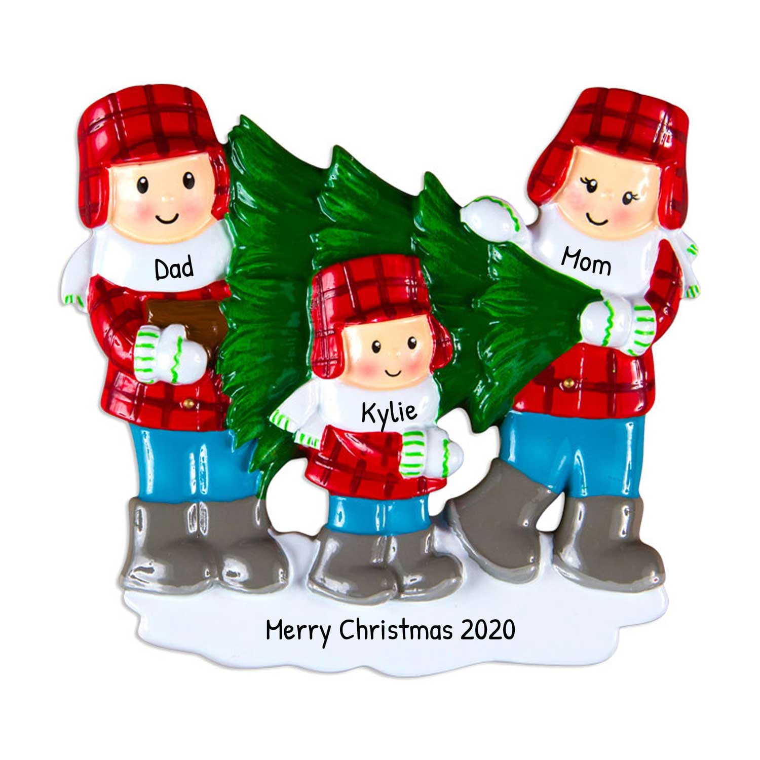 Personalized Family Christmas Ornament 2023 Family Ornament 2023 Family of 3 Christmas Tree