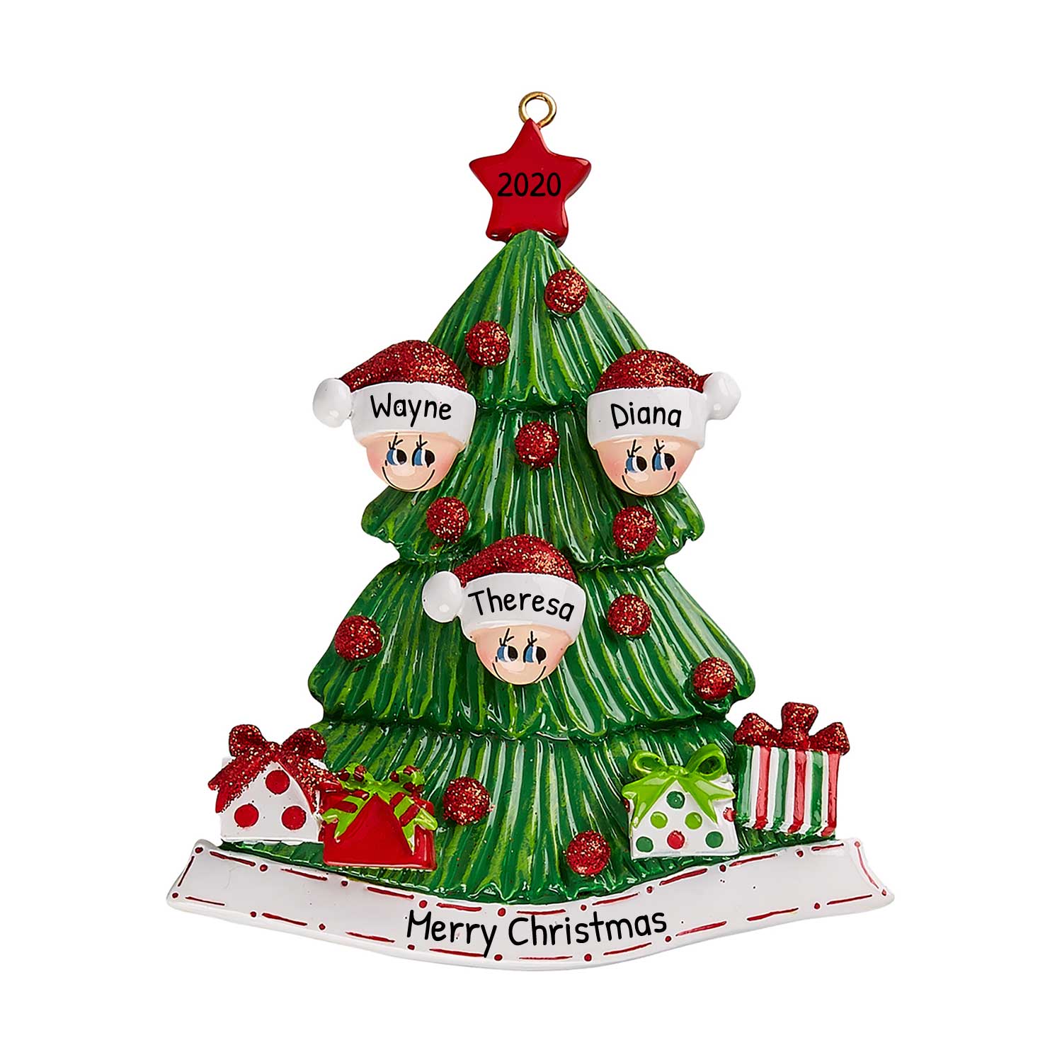 Personalized Family Christmas Ornament 2023 Christmas Tree Ornaments Family of 3 Family Tree