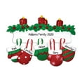 thumbnail image 1 of Personalized Family Christmas Ornament 2024 - Family of 5 Knit Winter Stocking Mitten Ornaments, 1 of 10