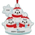 Personalized Family Christmas Ornaments Customized Family of 3 Seal
