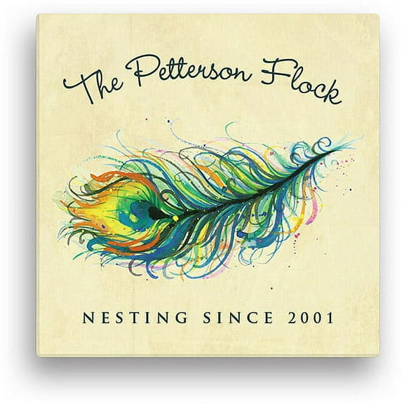 Personalized Family Flock 12" x 12" Canvas