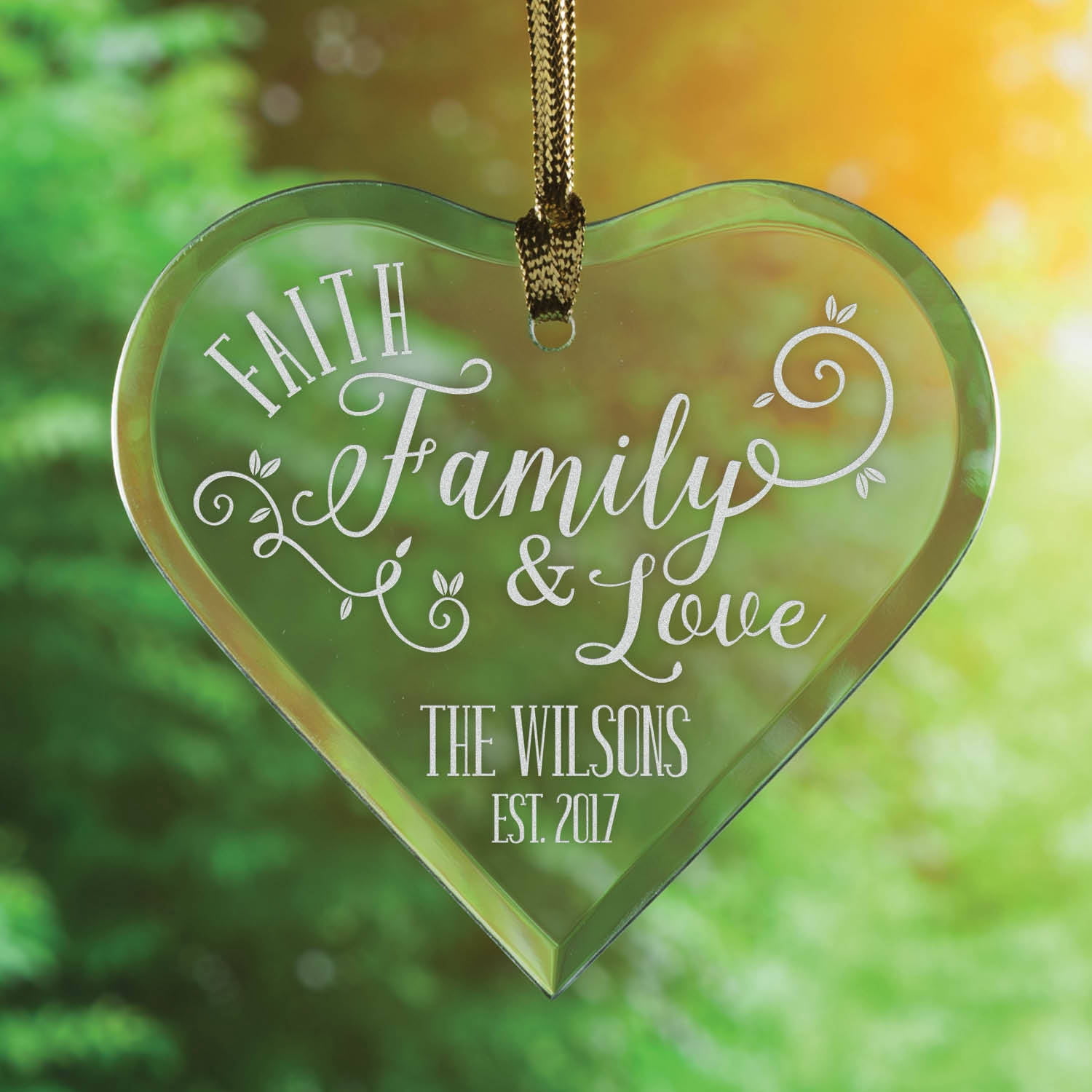 Personalized Family Glass Sun Catcher