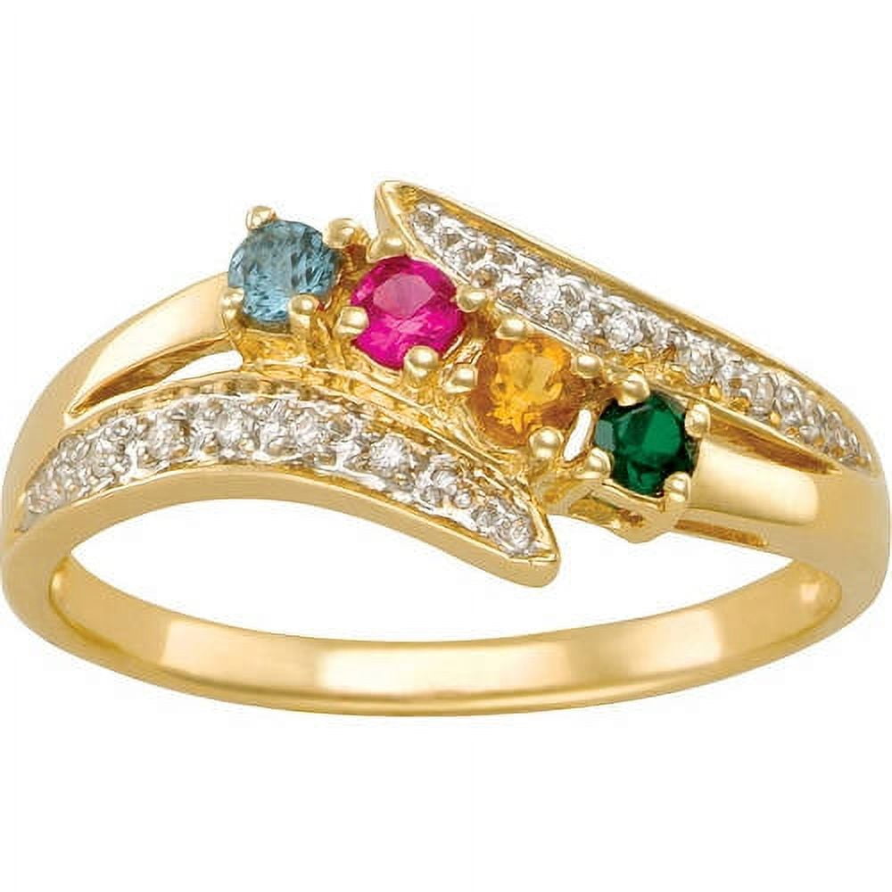 Lam Hub Fong Personalized Mothers Ring with 4 Simulated India | Ubuy