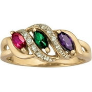 KEEPSAKE Personalized Family Jewelry Birthstone Serenity Mother's Ring available in Sterling Silver, Gold and White Gold