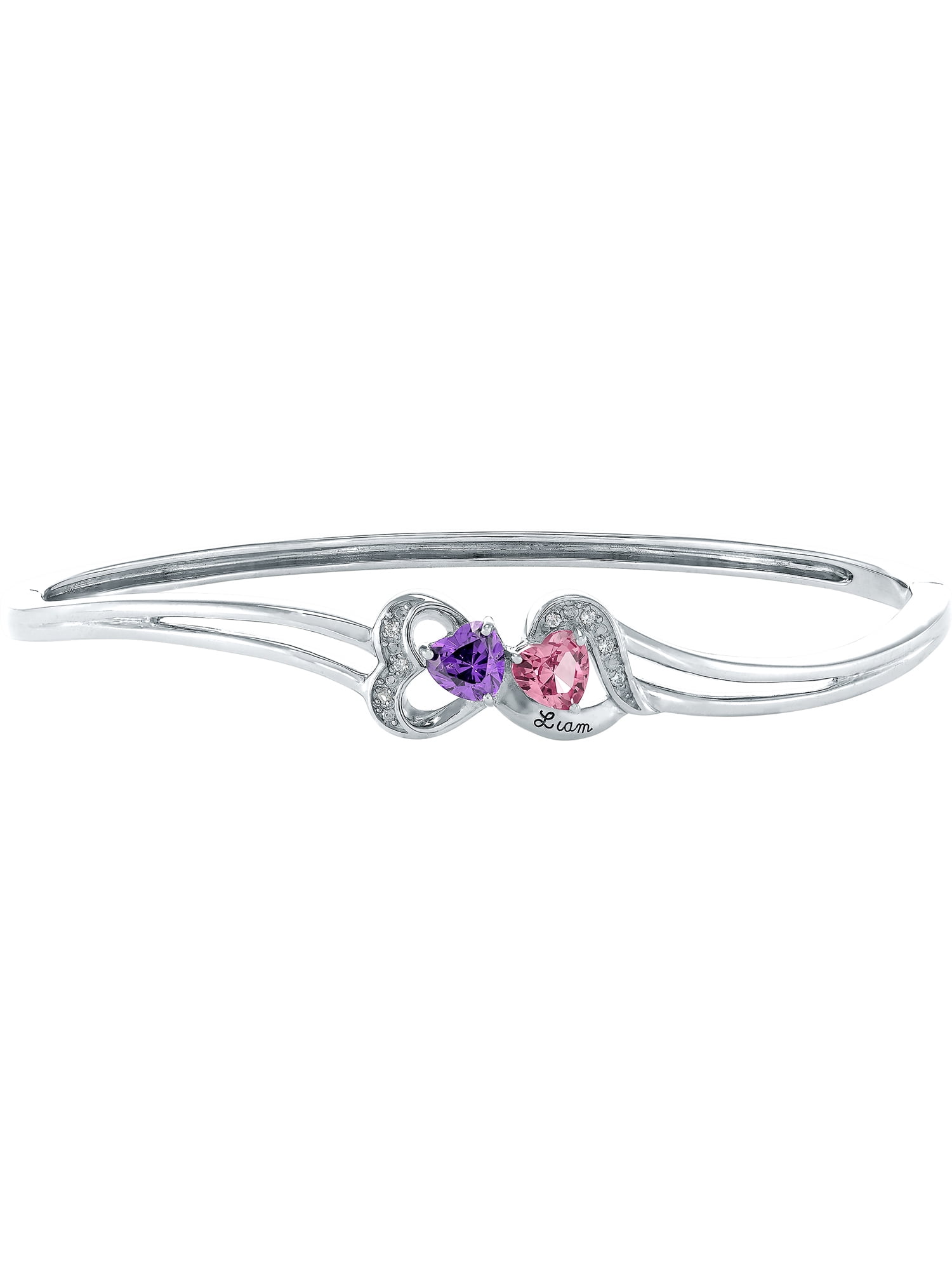 Personalized Family Jewelry Birthstone Women's Blaze Bracelet available in Sterling Silver, Gold over Silver, 10k and 14k Yellow and White Gold