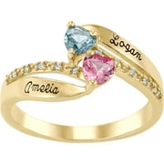 KEEPSAKE Personalized Family Jewelry Birthstone Women's Ettie Mother's Ring available in Sterling Silver, 10k Gold and 14k Gold