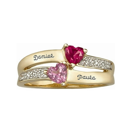 Personalized Family Jewelry Enamored Couple's Ring available in Sterling Silver, Gold and White Gold