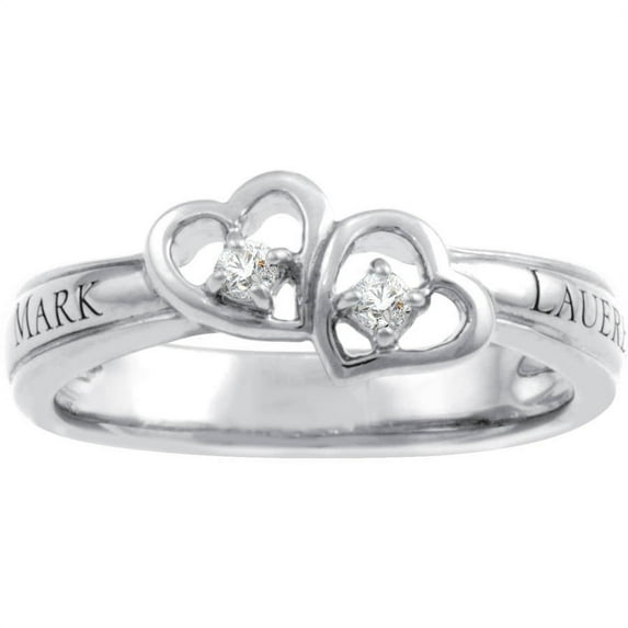 Personalized Family JewelryáFascination Couple's Ring available in Sterling Silver, Gold and White Gold