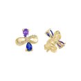 thumbnail image 1 of Personalized Family Jewelry Genuine Birthstone Women's Fairy Earrings in 10K Yellow Gold, 1 of 2