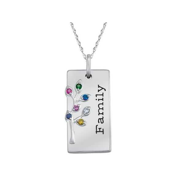 Personalized Family Jewelry Legacy Pendant, 18 available in Sterling Silver, Gold over Silver, and Rose Gold over Silver