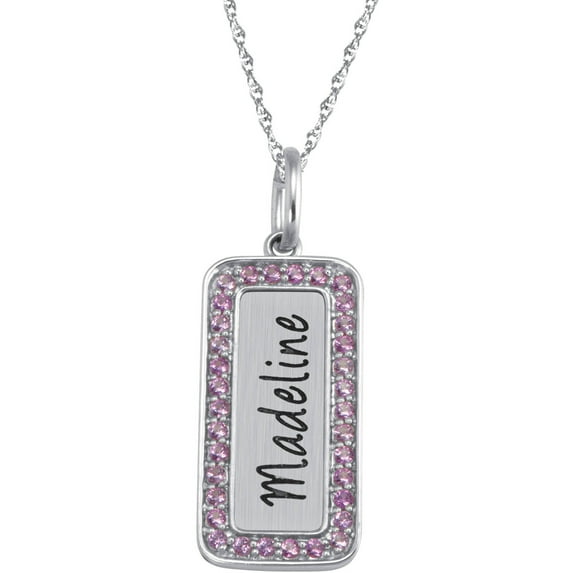 Personalized Family Jewelry Marquee Pendant, 18 available in Sterling Silver, 10k Gold over Silver, 10k Rose-Gold over Silver