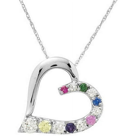 Personalized Family Jewelry Sterling Silver Heart's Journey Pendant