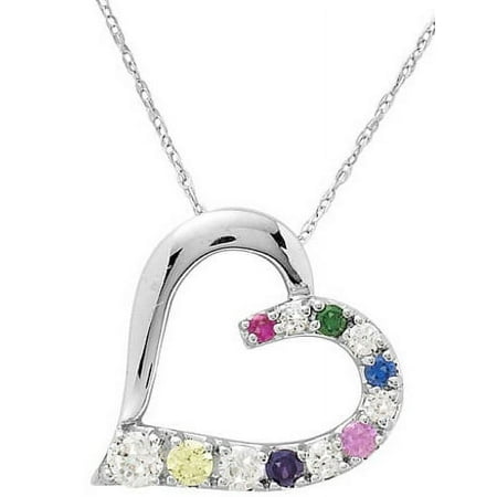 Personalized Family Jewelry Sterling Silver Heart's Journey Pendant