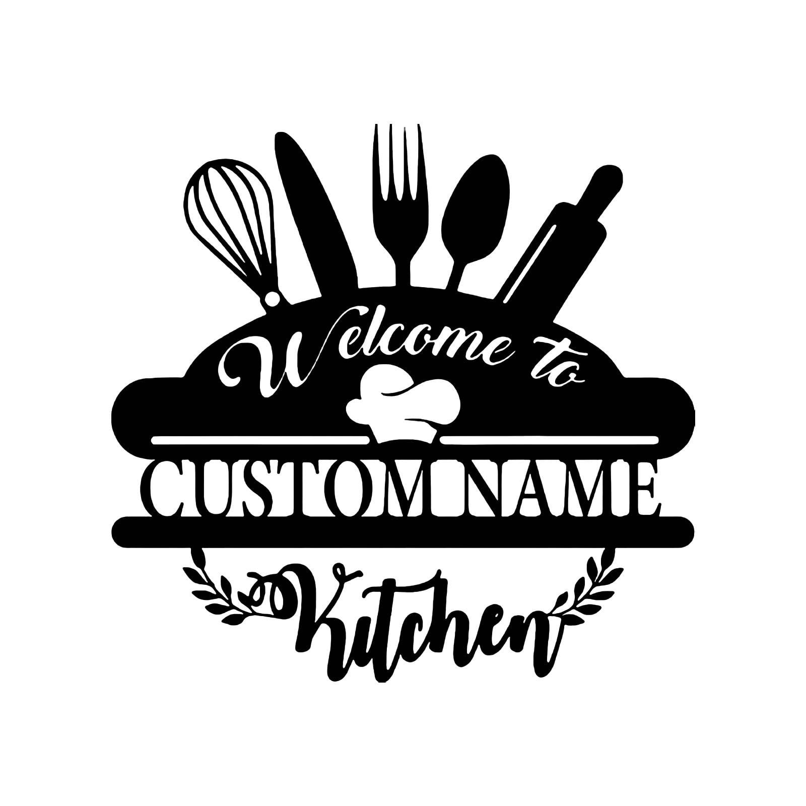 Personalized Family Kitchen Name Sign Custom Monogram Letter With First