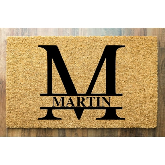 Personalized Family Name Doormat, Custom Last Name Mat, Personalized Monogram Rug, Front Porch Decor, Housewarming Gift, Custom Doormat Decoration, 24 x 16 Inch