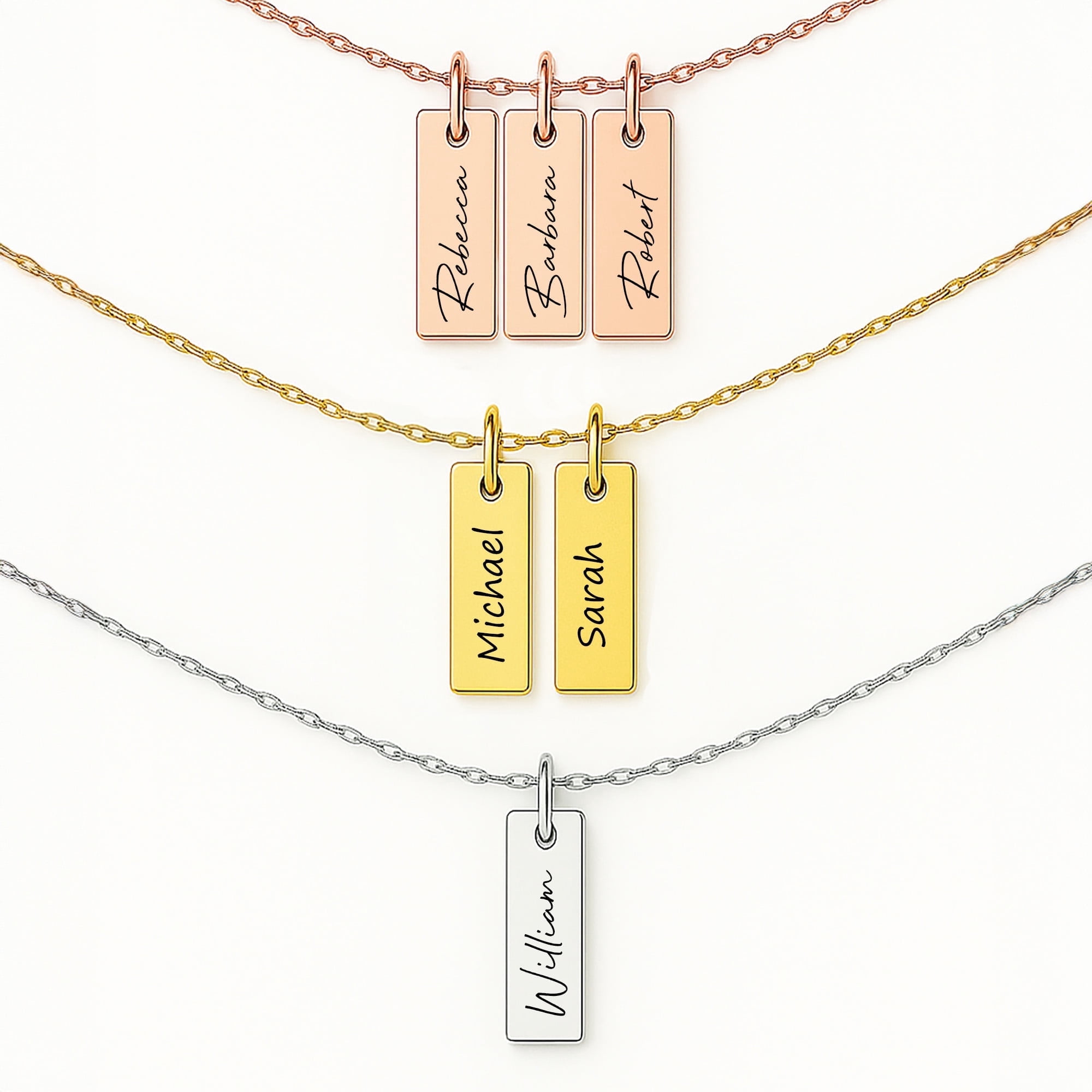 Personalized Family Name Necklace – Custom Mother’s Day Gift for Mom ...