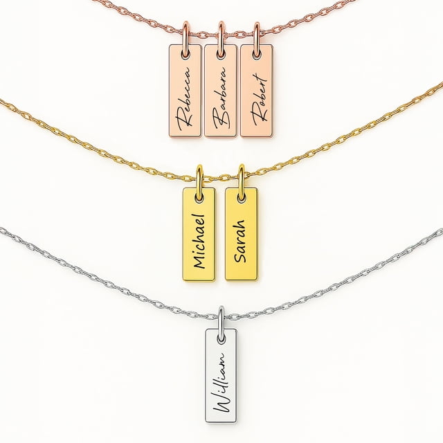 Personalized Family Name Necklace – Custom Mother’s Day Gift for Mom ...