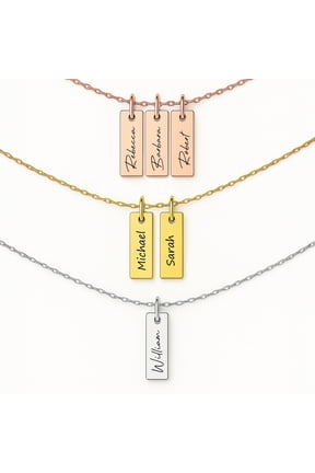 Personalized Family Name Necklace – Custom Mother’s Day Gift for Mom, Grandma, or Wife – Grandkids Name Necklace – Custom Jewelry Gift for Grandma, Mom, Wife – Up to 7 Names Engraved