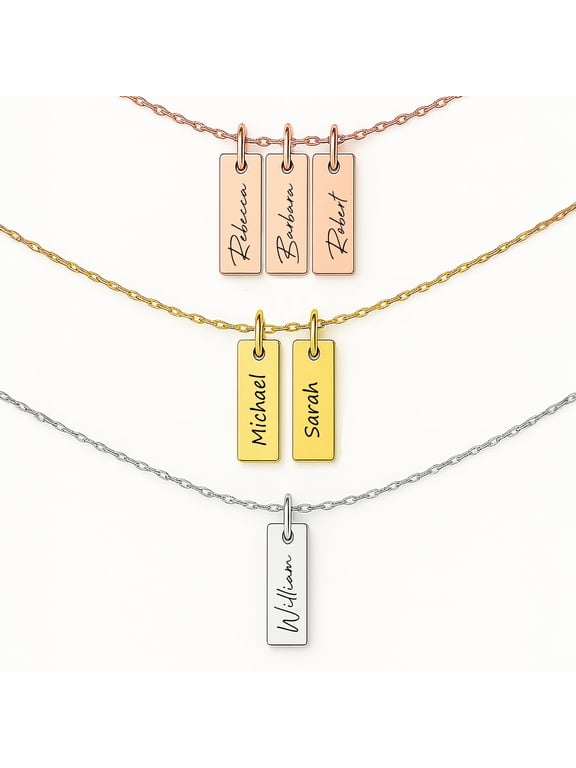 Personalized Family Name Necklace – Custom Mother’s Day Gift for Mom, Grandma, or Wife – Grandkids Name Necklace – Custom Jewelry Gift for Grandma, Mom, Wife – Up to 7 Names Engraved