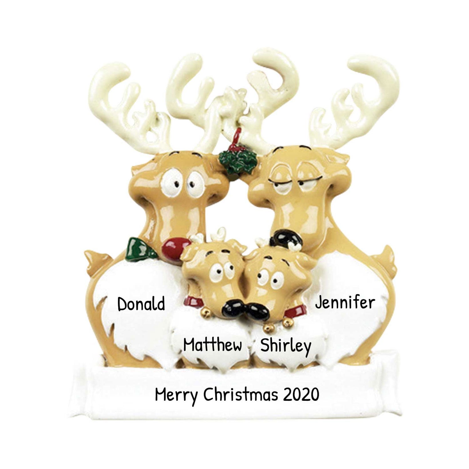 Personalized Family Ornament 2023 Family of Four Christmas Ornaments