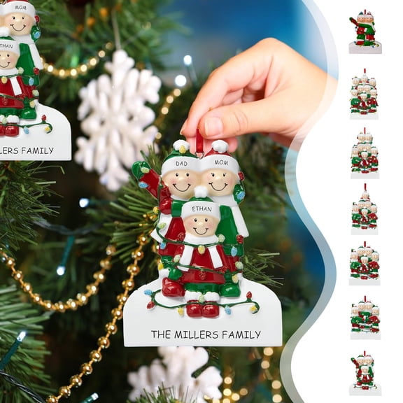 Personalized Family Ornaments, Personalized Family Christmas Ornaments 2024, Name Christmas Ornaments, DIY Family Christmas Ornament, Family of 5 Christmas Ornaments