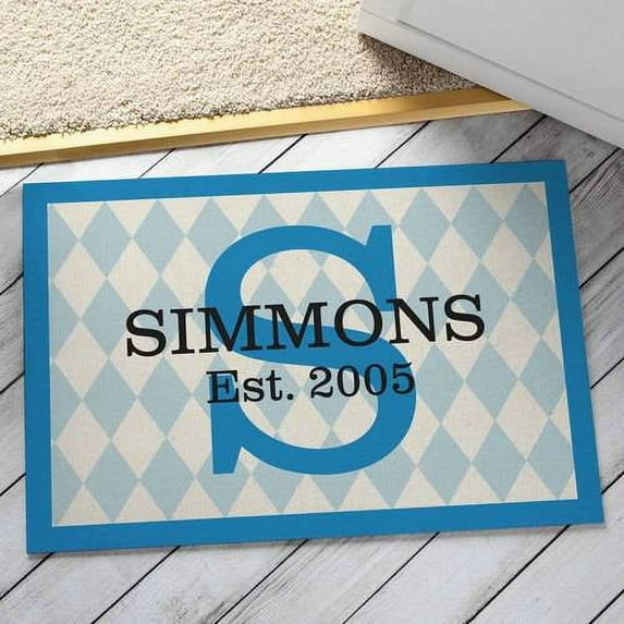 Personalized Family Pride Doormat, Blue