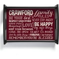 thumbnail image 1 of Personalized Family Rules Serving Tray, Burgundy, 1 of 2