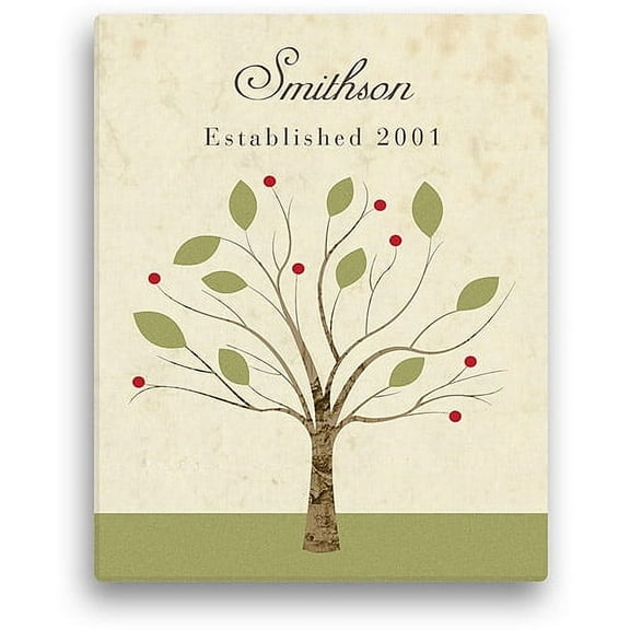 Personalized Family Tree 11" x 14" Canvas