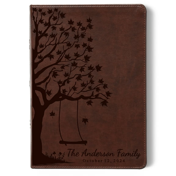 Personalized Family Tree Bible, Custom Engraved ESV Wide-Margin Reference Bible, Wedding Gifts, Christian Gifts, Family Bible for Wedding