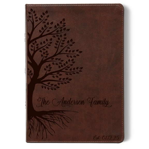 Personalized Family Tree Bible, Custom Engraved ESV Wide-Margin Reference Bible, Wedding Gifts, Christian Gifts, Family Bible for Wedding