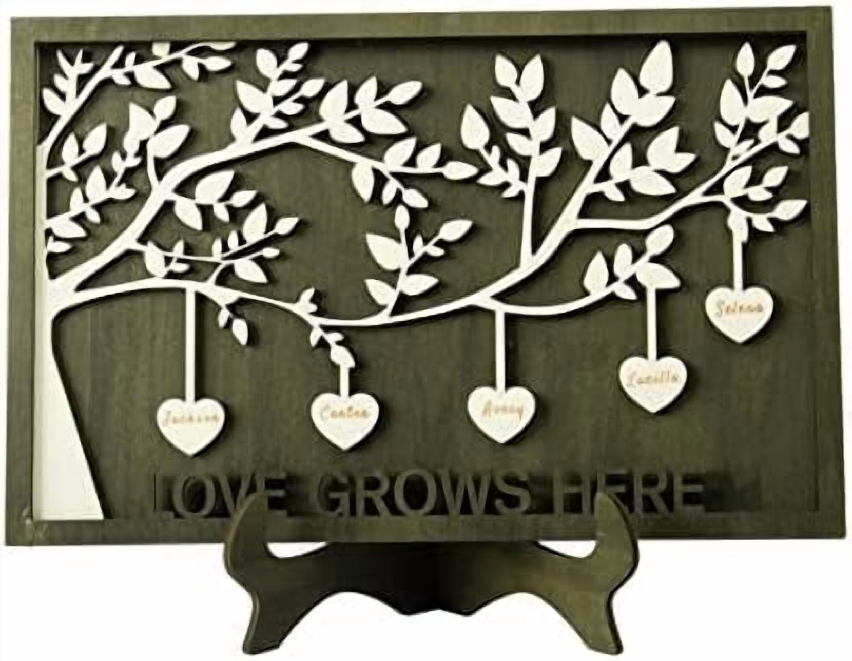 Personalized Family Tree Sign with 2-9 Names Custom Name Mom Plaques ...