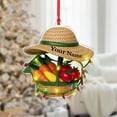 thumbnail image 1 of Personalized Farmerâ€™s Basket Acrylic Christmas Ornament Custom Name Vegetable Garden Holiday Tree Decor, Country Farmhouse Home Keepsake, 1 of 7