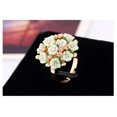thumbnail image 1 of Womens Flower Ring Alloy Inlaid Gems And Semi Precious Stones Floral Design Jewelry For Women Multiple Colors Mix, 1 of 1