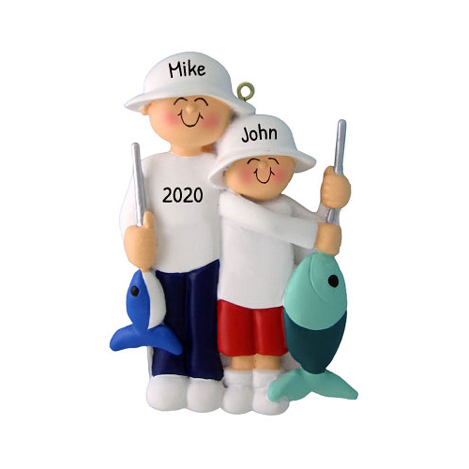Personalized Father and Son Fishing Ornament 2023 Fly Fishing