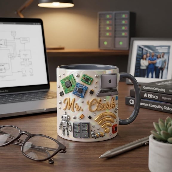 Personalized Father's Day Engineer Mug, Custom Coffee 3D Effect Mug, Lover Gift for Dad, Programmer Geek Cup, Unique Office Mug