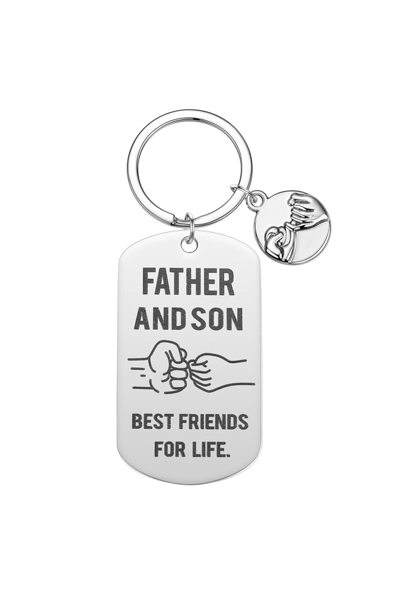Personalized Father's Day Keychain Father and Son Best Friends for Life Key Chains for Daddy Love Gifts Car Key Pendant