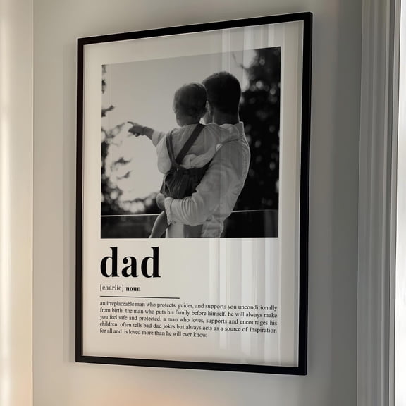 Personalized Fathers Day Gift Dad Gifts Custom Dad Gift Photo Print Definition Photo Print